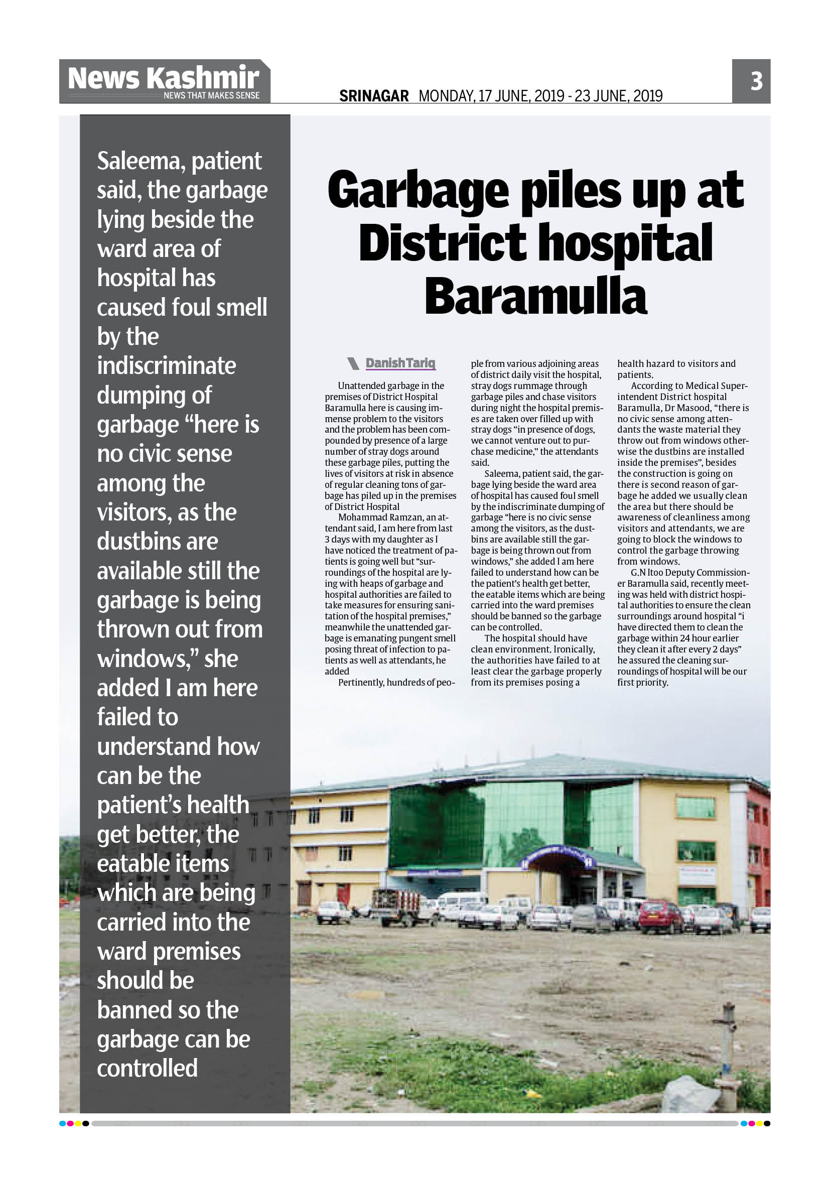 Garbage Piles up at District hospital Baramulla