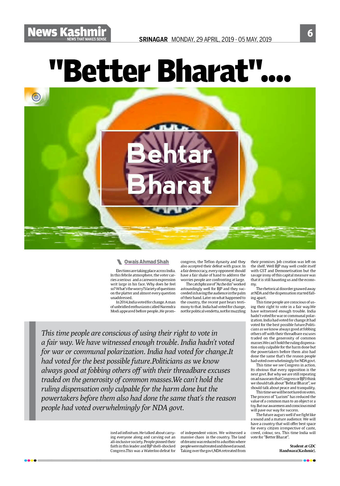 “Better Bharat “..